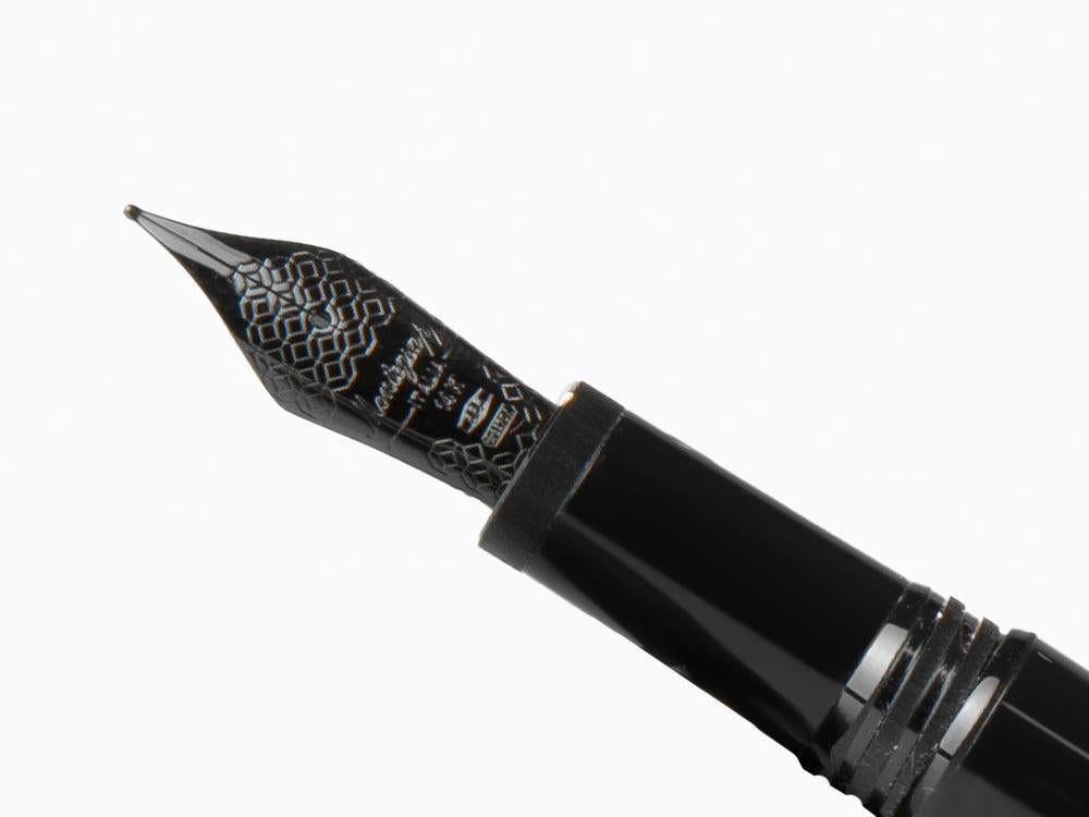 Stylo Plume Montegrappa Zero, Noire, Ultra Black Ruthenium, ISZEI-4C