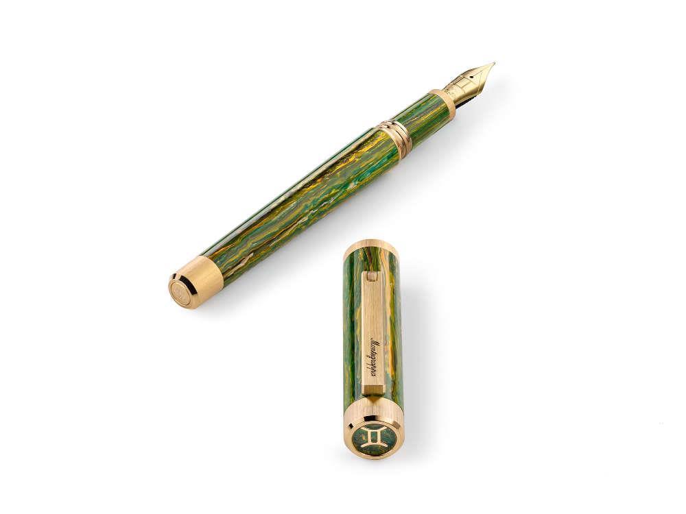 Stylo Plume Montegrappa Zero Zodiac Gemini, 14k, LE, ISZEZ-4Y-G7