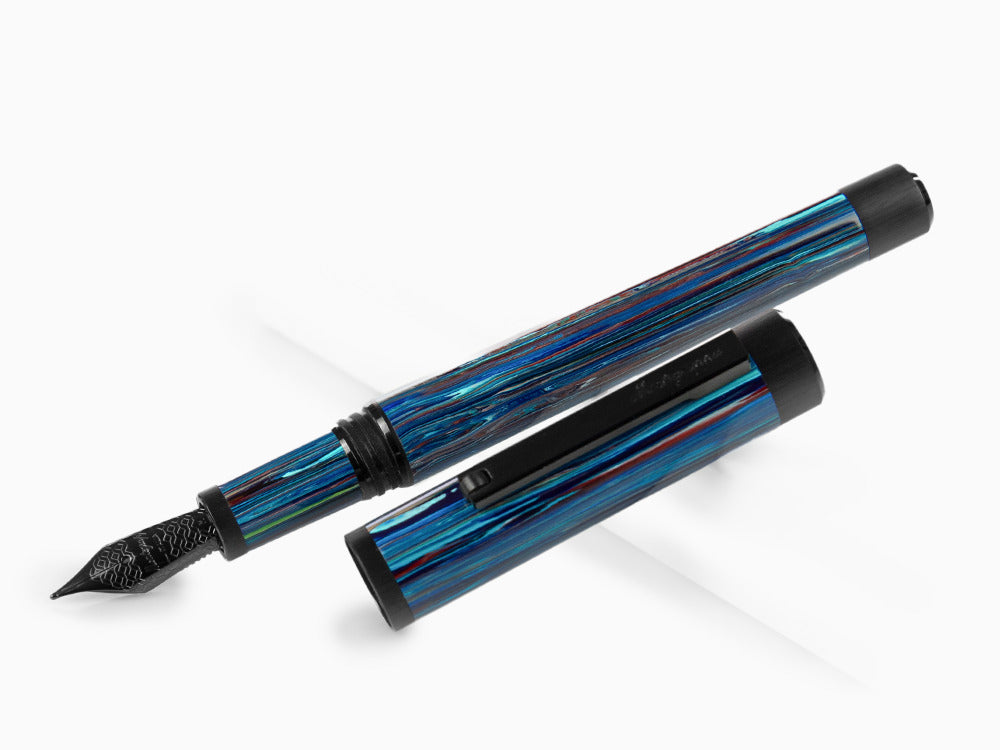 Stylo Plume Montegrappa Zero Zodiac Libra, Acier revêtement, ISZEZ-IC-B8