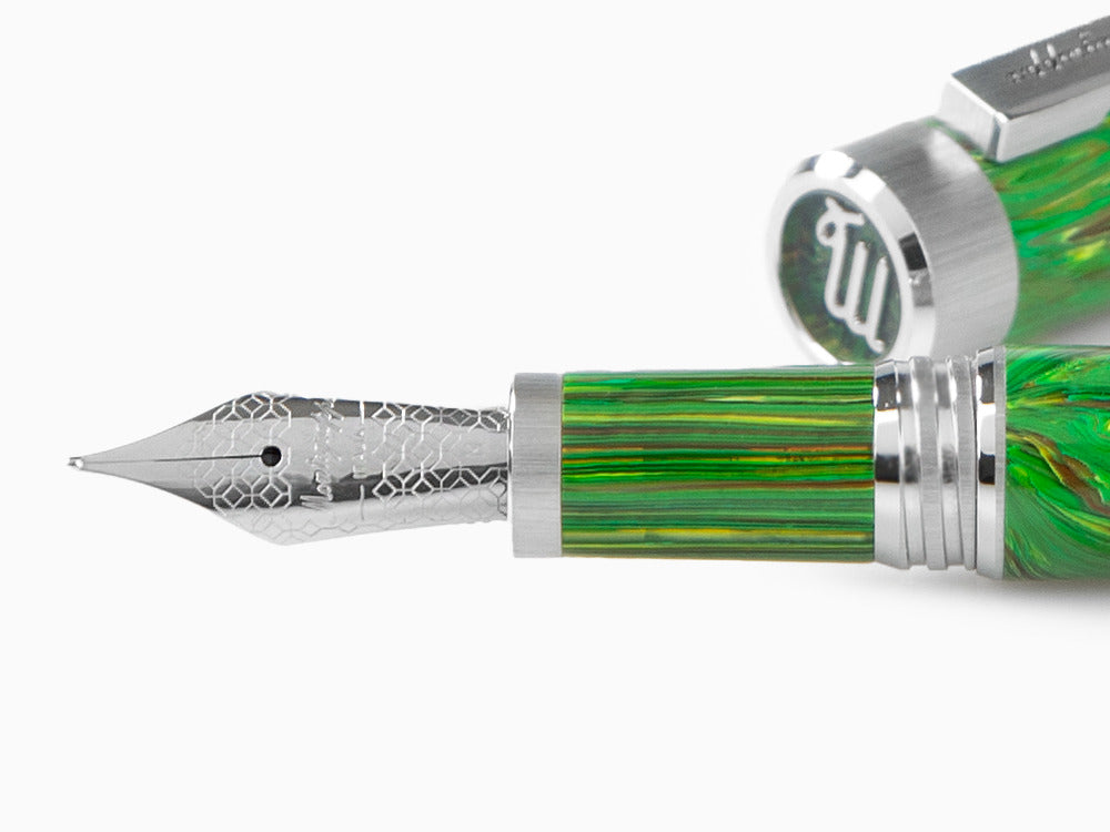 Stylo Plume Montegrappa Zero Zodiac Virgo, Acier inoxydable, ISZEZ-IP-G8
