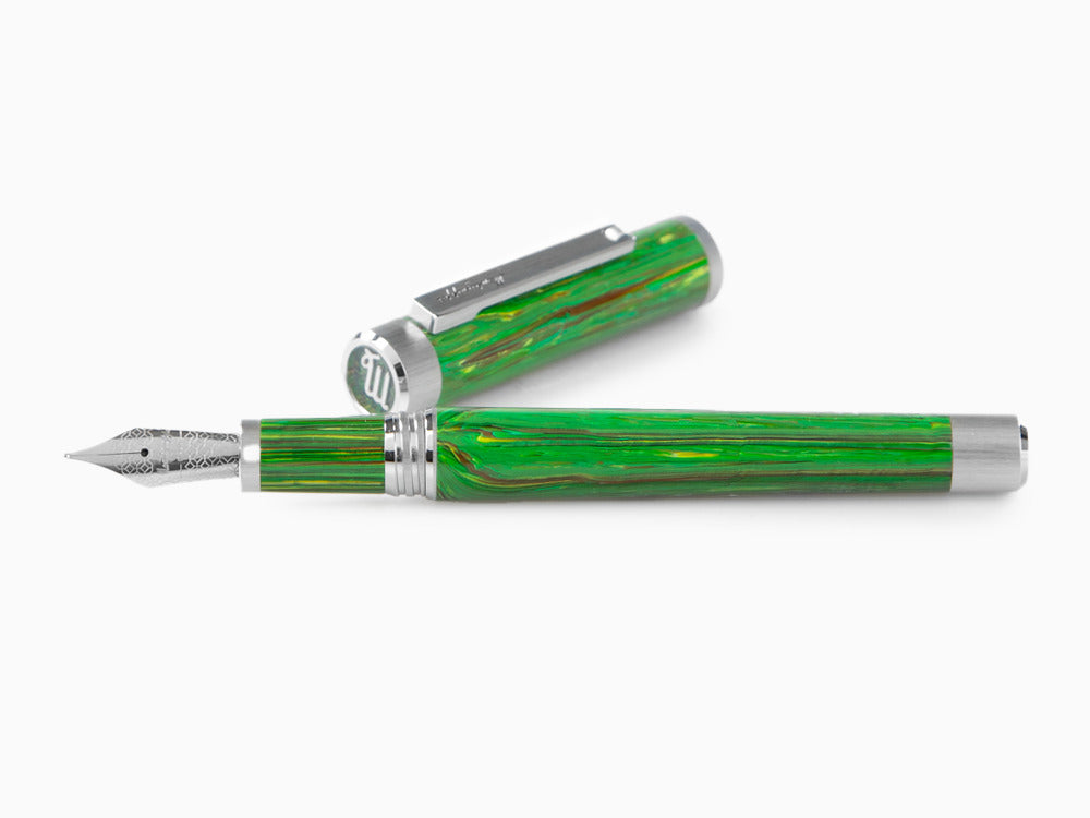 Stylo Plume Montegrappa Zero Zodiac Virgo, Acier inoxydable, ISZEZ-IP-G8