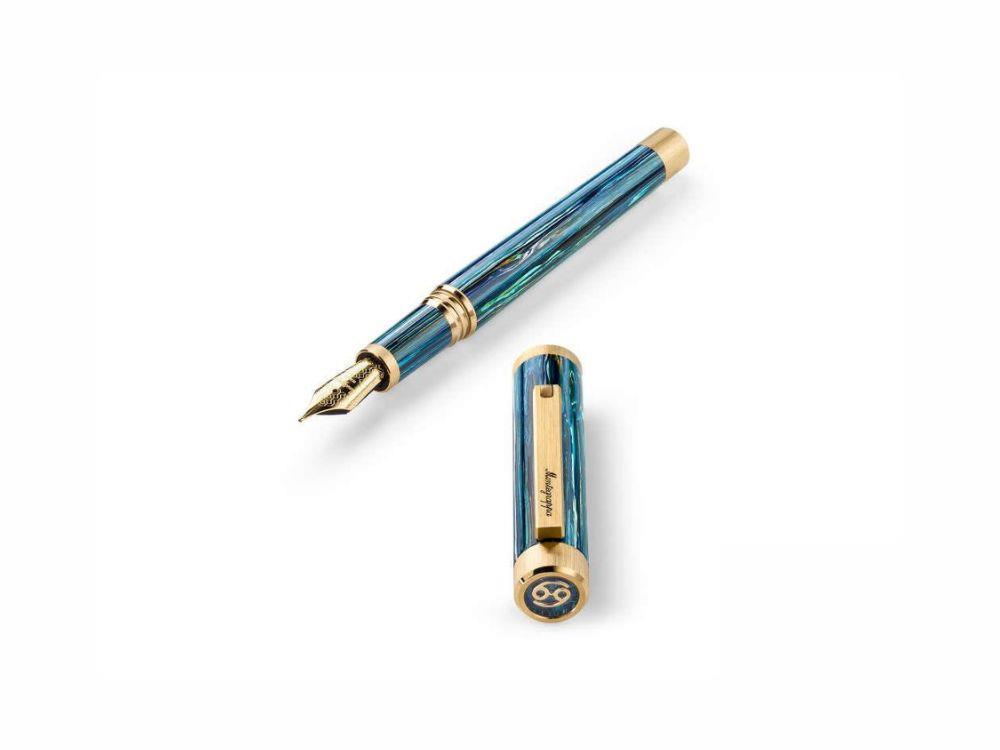 Stylo Plume Montegrappa Zero Zodiac Cancer, Acier, ISZEZ-IY-G9