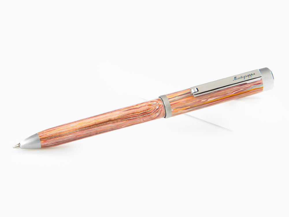 Stylo bille Montegrappa Zero Zodiac Pisces, Rose, Acier Inoxydable, ISZEZBIP-S2