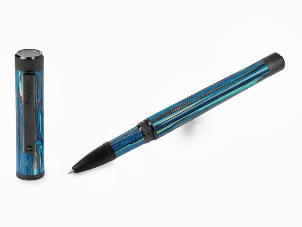 Roller Montegrappa Zero Zodiac Libra, Montegrappite, Bleu, PVD, ISZEZRIC-B8