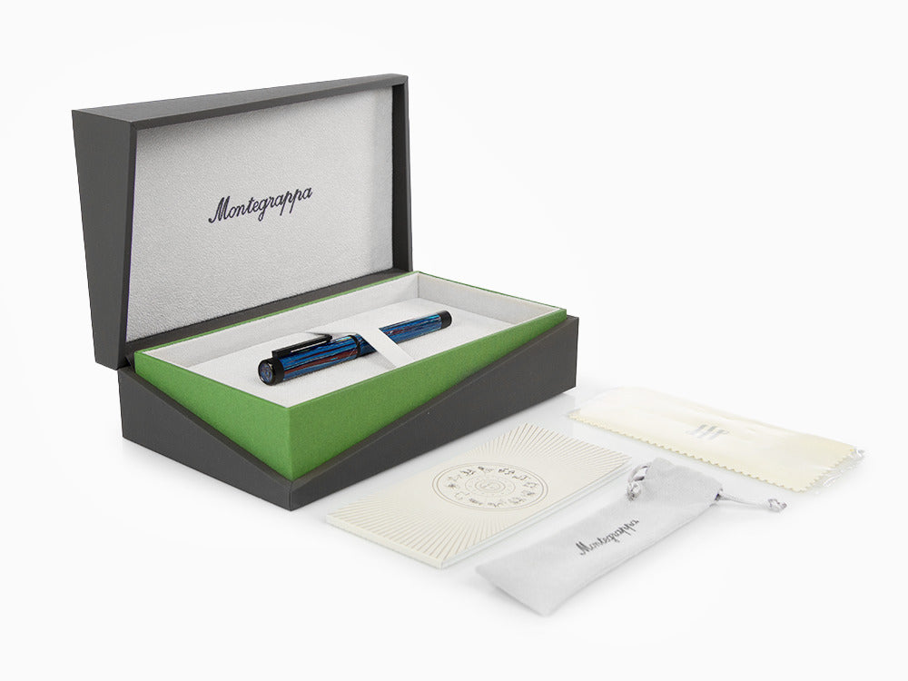 Roller Montegrappa Zero Zodiac Libra, Montegrappite, Bleu, PVD, ISZEZRIC-B8