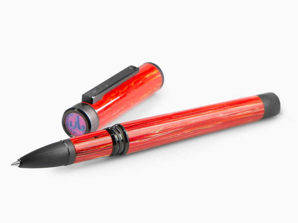 Roller Montegrappa Zero Zodiac Aries, Rouge, Acier avec PVD, ISZEZRIC-R3