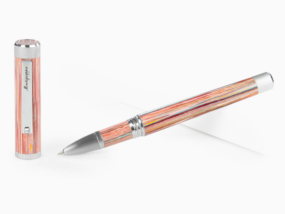 Roller Montegrappa Zero Zodiac Pisces, Rose, Acier Inoxydable, ISZEZRIP-S2