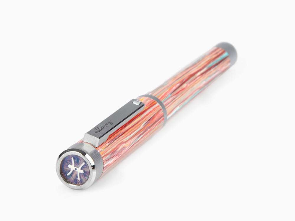 Roller Montegrappa Zero Zodiac Pisces, Rose, Acier Inoxydable, ISZEZRIP-S2