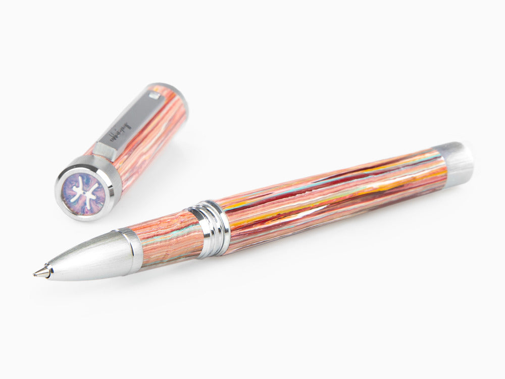 Roller Montegrappa Zero Zodiac Pisces, Rose, Acier Inoxydable, ISZEZRIP-S2