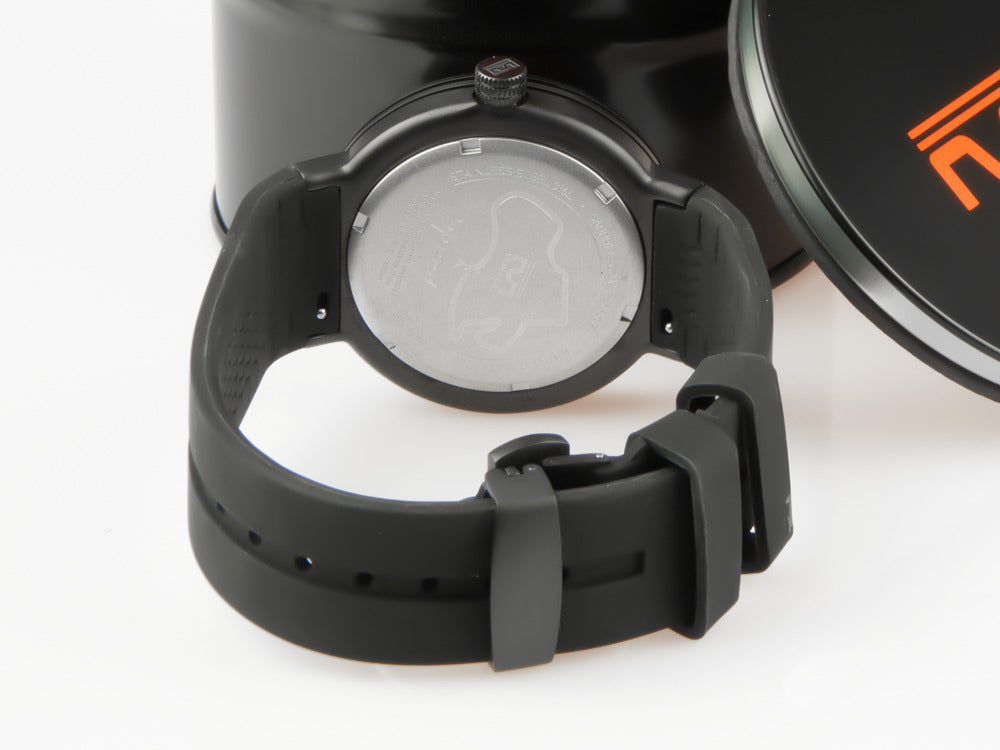 Montre à Quartz Montjuic Sport, Acier Inoxydable 316L, Noir, 43 mm, MJ1.0602.B