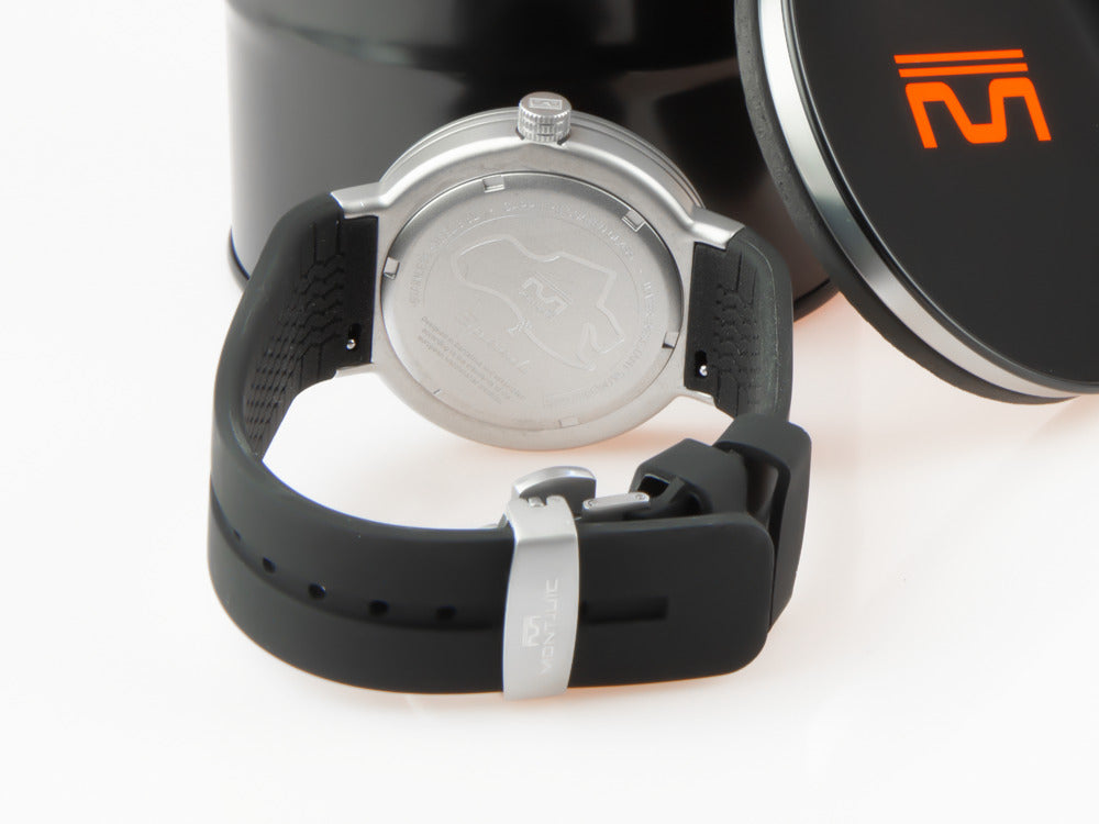 Montre à Quartz Montjuic Sport, Acier Inoxydable 316L, Noir, 43 mm, MJ1.0602.S