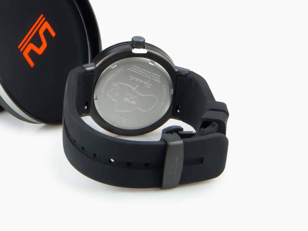 Montre à Quartz Montjuic Sport, Acier Inoxydable 316L, Noir, 43 mm, MJ1.0801.B