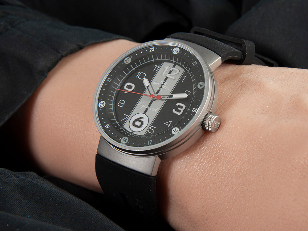 Montre à Quartz Montjuic Sport, Acier Inoxydable 316L, Noir, 43 mm, MJ1.0903.S