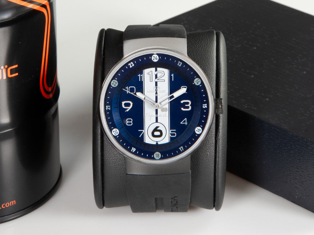Montre à Quartz Montjuic Special, Acier Inoxydable 316L, Bleu, 43 mm, MJ1.1004.S