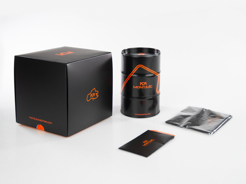 Montre à Quartz Montjuic Special, Acier Inoxydable 316L, Noir, 43 mm, MJ1.1302.S