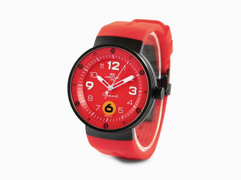Montre à Quartz Montjuic Speed Special Racing Series, Rouge, 43 mm, MJ1.1510.B