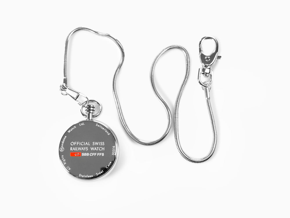 Montre de Poche à Quartz Mondaine SBB Evo, Blanc, 43 mm, A660.30316.11SBB