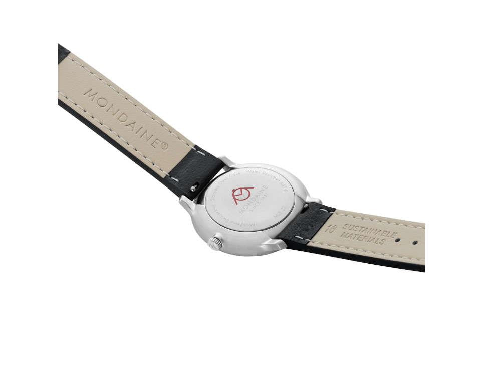 Montre à Quartz Mondaine Doppio, Blanc, 33 mm, MLE.33110.LBV