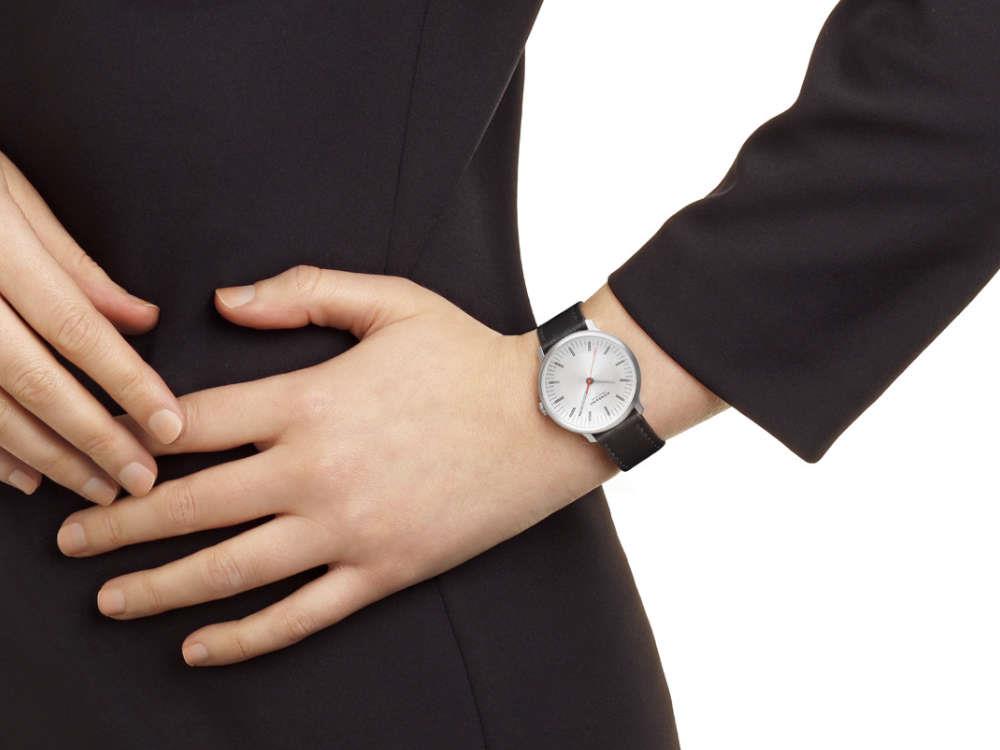 Montre à Quartz Mondaine Doppio, Blanc, 33 mm, MLE.33110.LBV