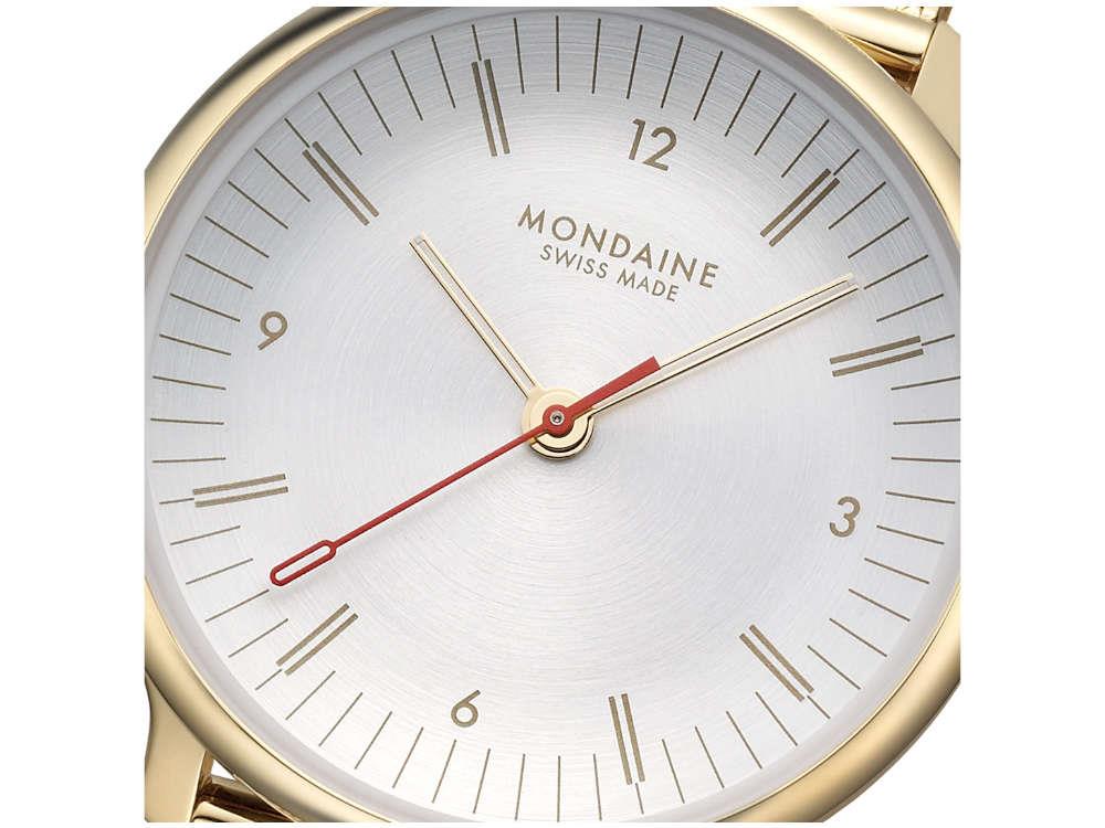 Montre à Quartz Mondaine Doppio, Blanc, 33 mm, MLE.33111.SM