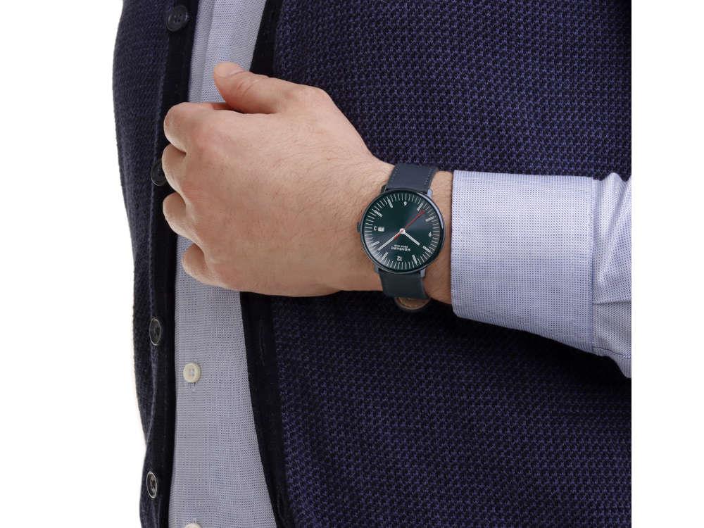 Montre à Quartz Mondaine Doppio IP, Bleu, 41 mm, MLE.41240.LDV