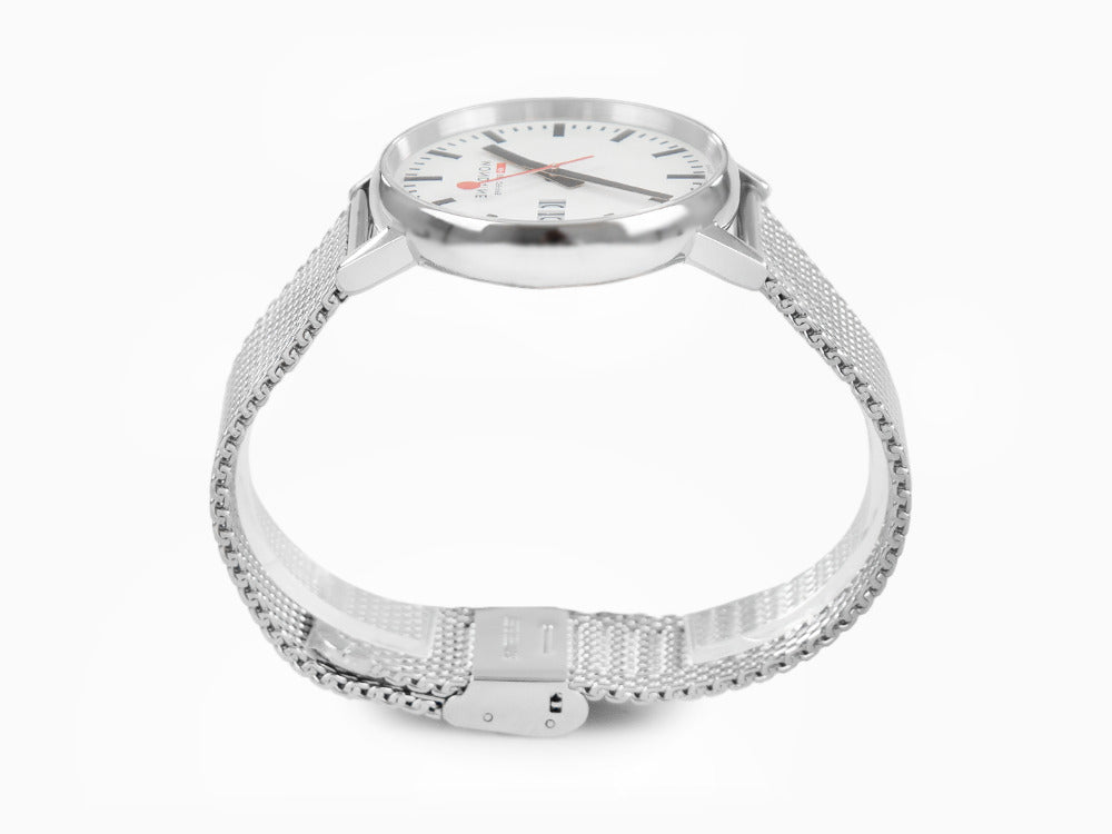 Montre à Quartz Mondaine SBB Evo2 Big, Blanc, 40 mm, Jour, MSE.40210.SM