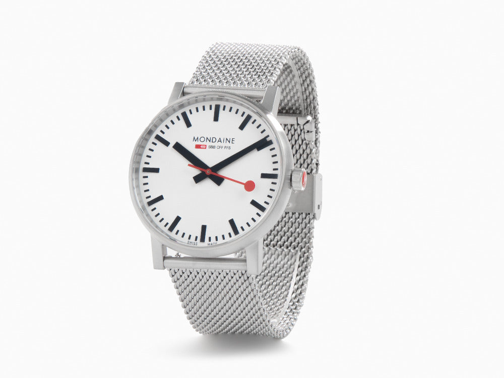 Montre à Quartz Mondaine SBB Evo, Blanc, 43 mm MSE.43110.SJ