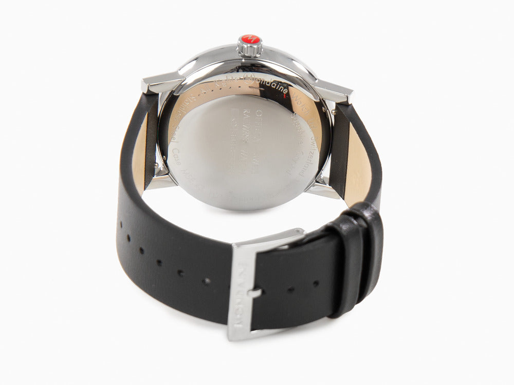Montre à Quartz Mondaine SBB Evo, Acier poli, Noir, 43 mm MSE.43120.LB