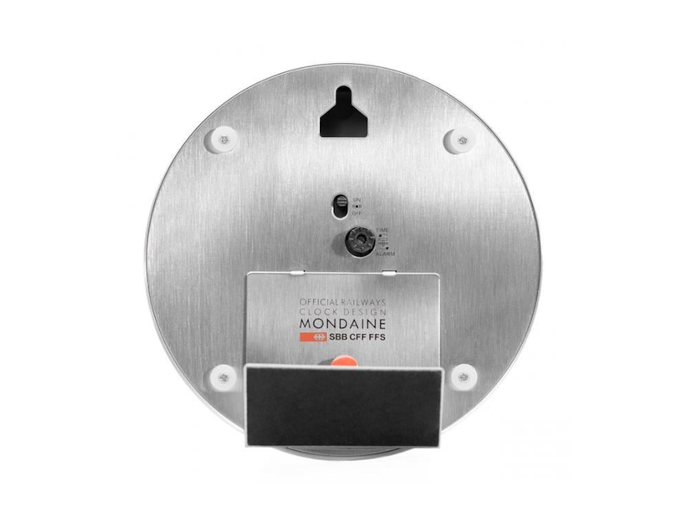 Montre à Table à Quartz Mondaine Clocks, Acier, Blanc, 12,5cm, A997.MCAL.16SBB