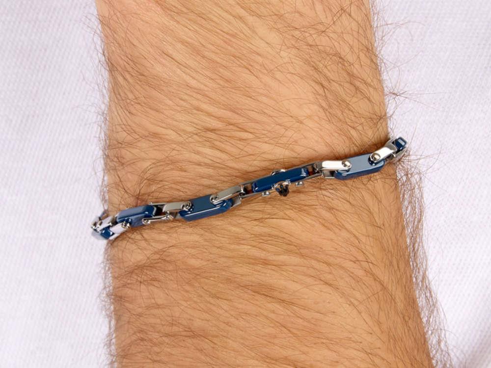 Bracelet Maserati Gioielli Ceramic, Acier inoxidable, Bleu, JM226ATZ76