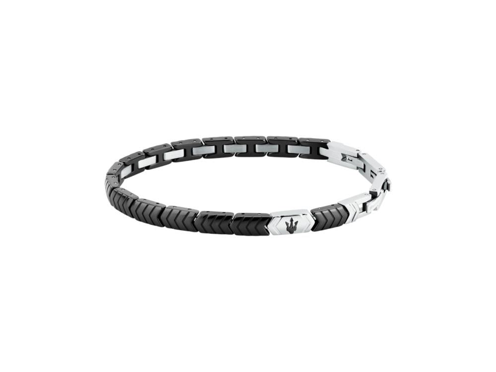 Bracelet Maserati Gioielli Ceramic, Acier, Noir, JM226ATZ86