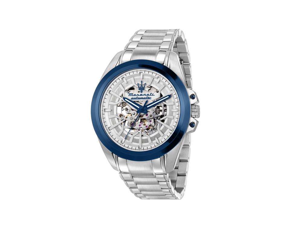Montre Automatique Maserati Traguardo, Argent, 43 mm, Verre minéral, R8823112006