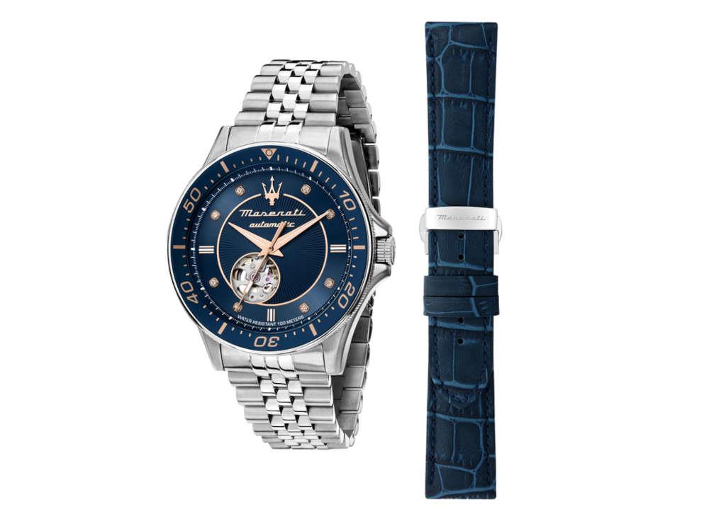 Montre Automatique Maserati Sfida, Bleu, 44 mm, Édition SpécialeR8823140013
