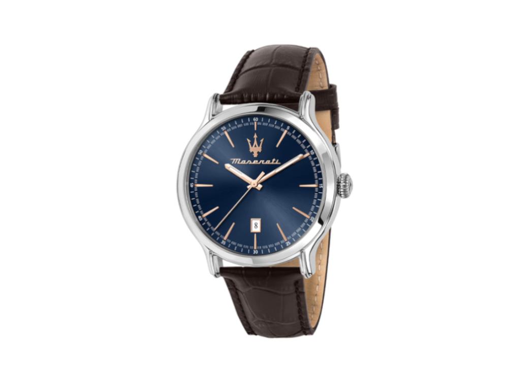 Montre à Quartz Maserati Epoca, Bleu, 42 mm, Verre minéral, R8851118016