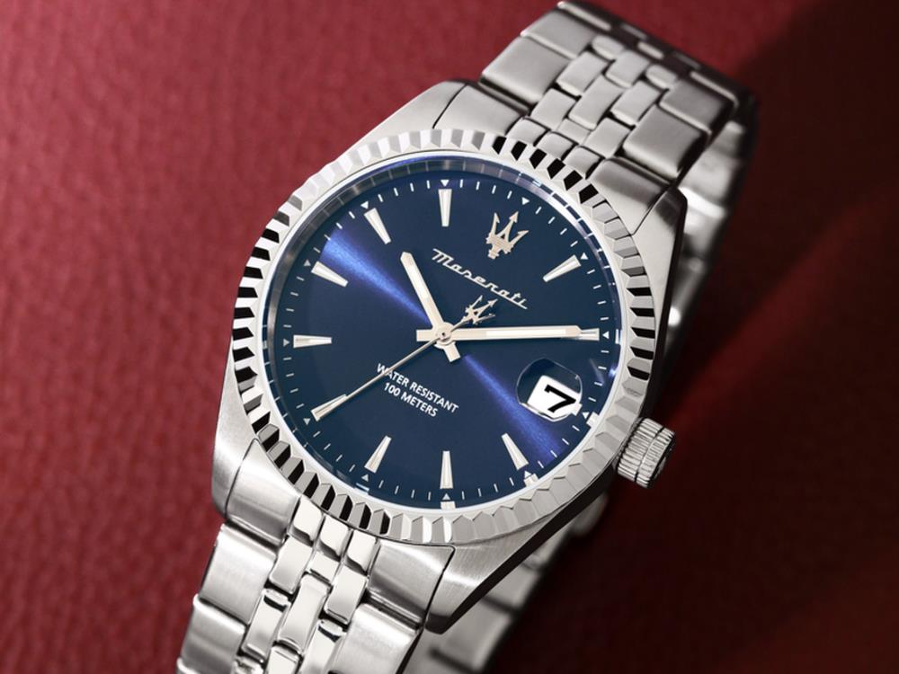 Montre à Quartz Maserati Competizione, Bleu, 41 mm, Verre minéral R8853100056