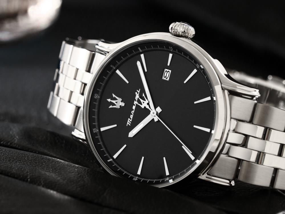 Montre à Quartz Maserati Epoca Slim, Noir, 40 mm, Verre minéral, R8853118030