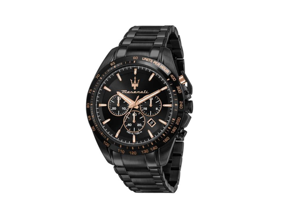 Montre à Quartz Maserati Traguardo, PVD, Noir, 45 mm, R8873612048