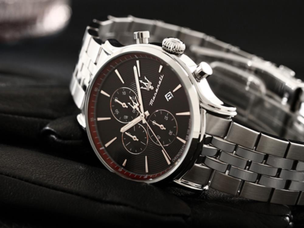 Montre à Quartz Maserati Epoca Slim, Noir, 40 mm, Verre minéral, R8873618037