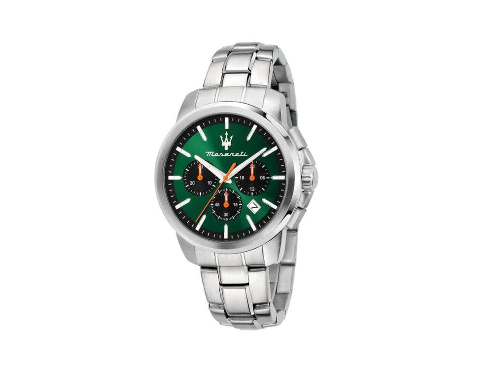 Montre à Quartz Maserati Successo, Vert, 42 mm, Verre minéral R8873621043