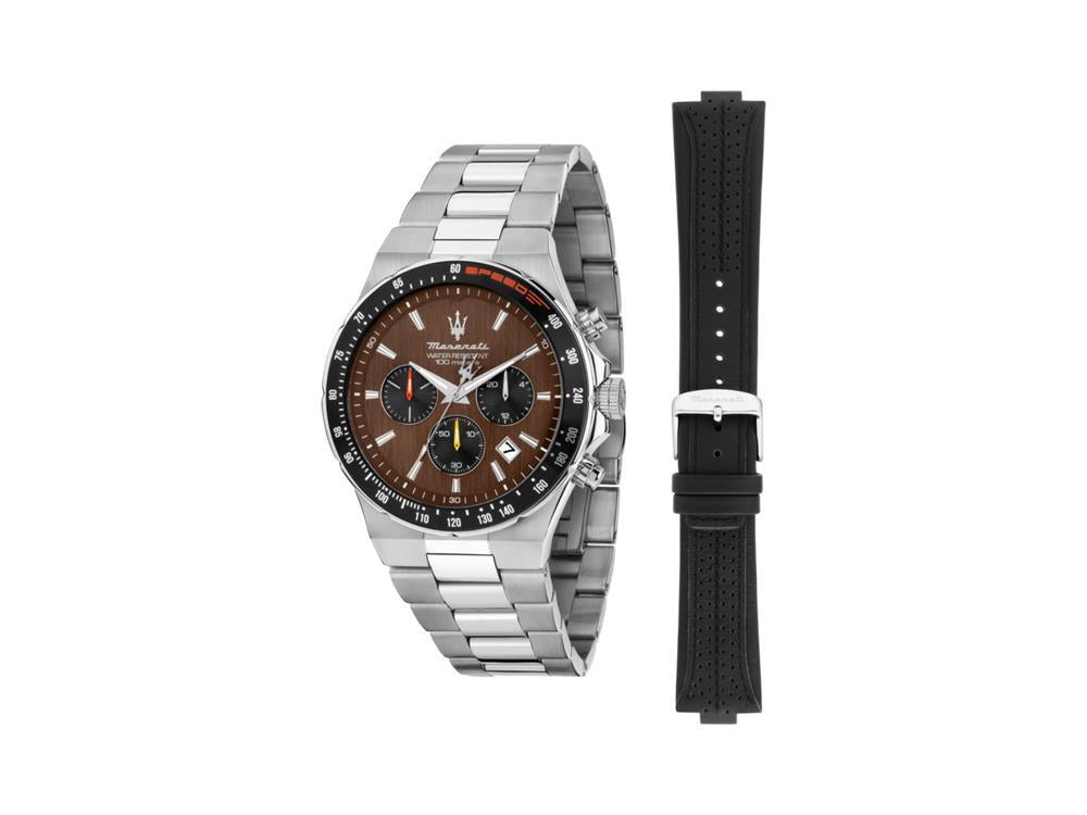 Montre à Quartz Maserati Sfida, Marron, 41 mm, Verre minéral, R8873640026
