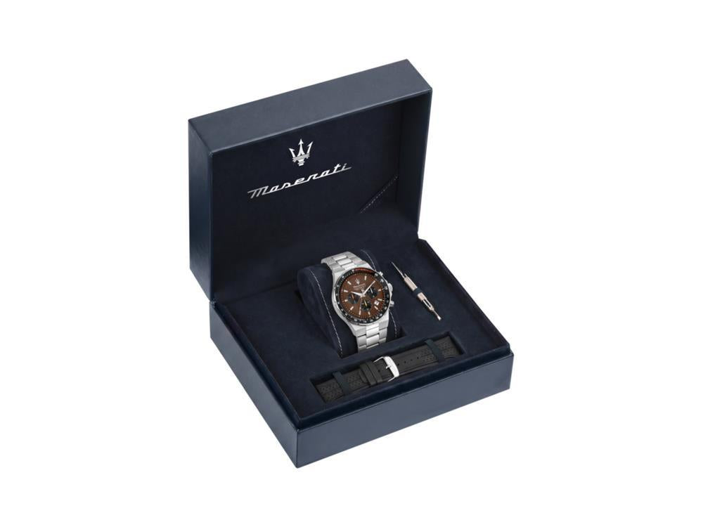 Montre à Quartz Maserati Sfida, Marron, 41 mm, Verre minéral, R8873640026