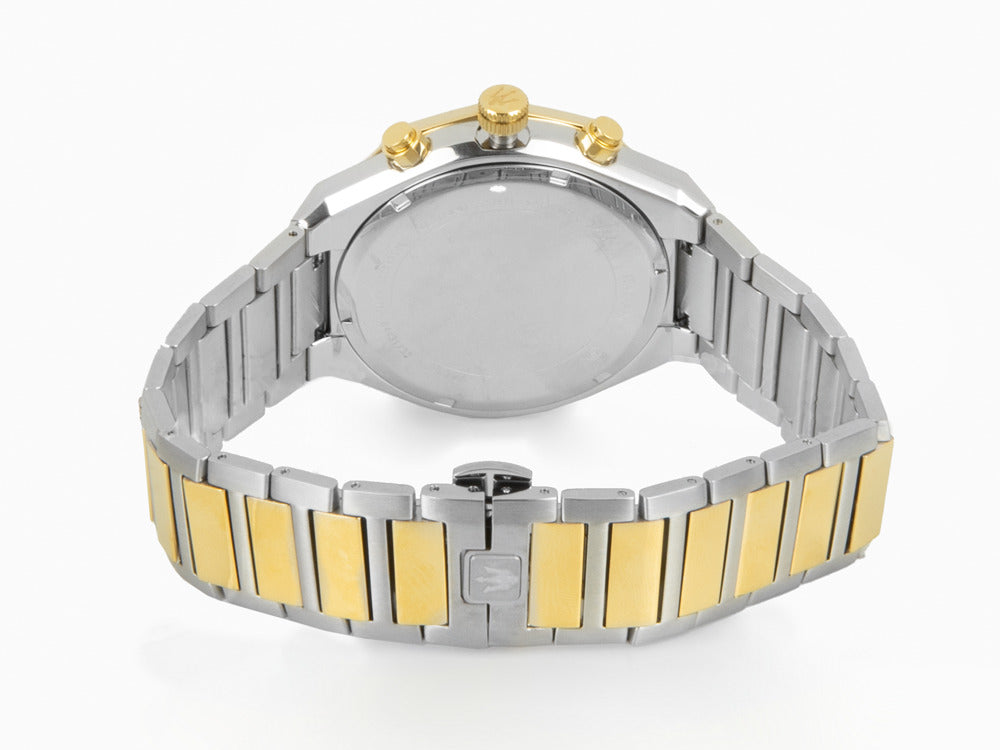 Montre à Quartz Maserati Stile, PVD, Blanc, 45 mm, Verre minéral R8873642009