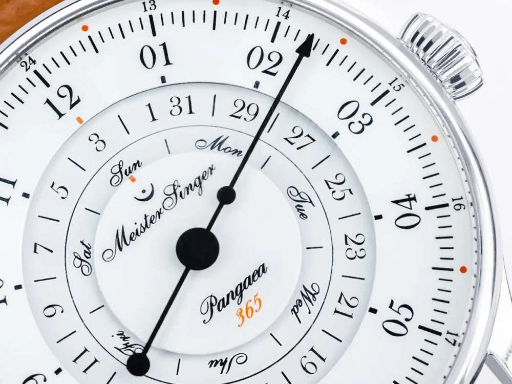 Montre Automatique Meistersinger Pangaea Day Date, 40 mm, Blanc, PDD365901-SG03W