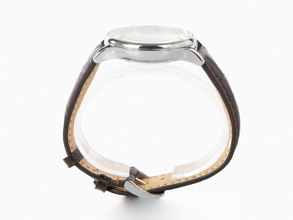 Montre Automatique Meistersinger Pangaea Date, 40 mm, Noir, Cuir, PMD907D