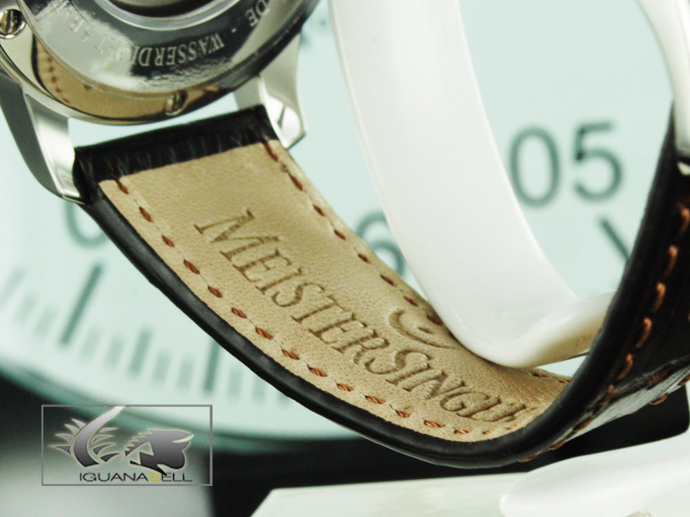 Montre Meistersinger N3, ETA 2824-2, 43mm. Bracelet en cuir, AM903-SG02