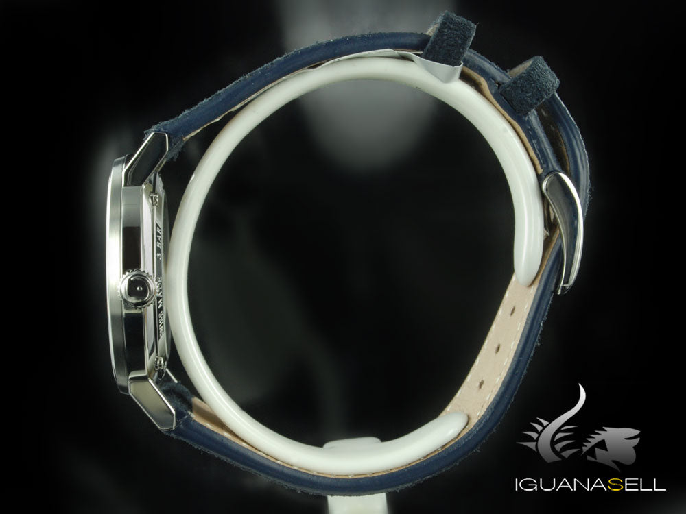 Montre Meistersinger Phanero, Remontage manuel, Sunburst bleu, PH308-SV14