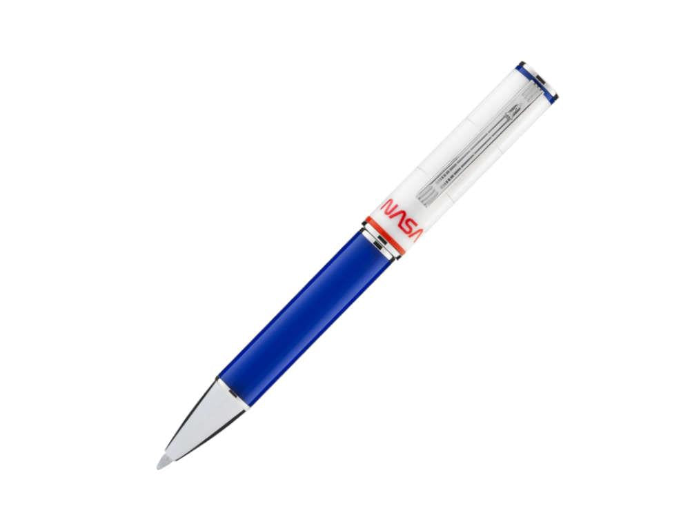 Stylo bille Montegrappa NASA Atlantis, Résine, Bleu, Acier Inoxydable, ISN1RBBP