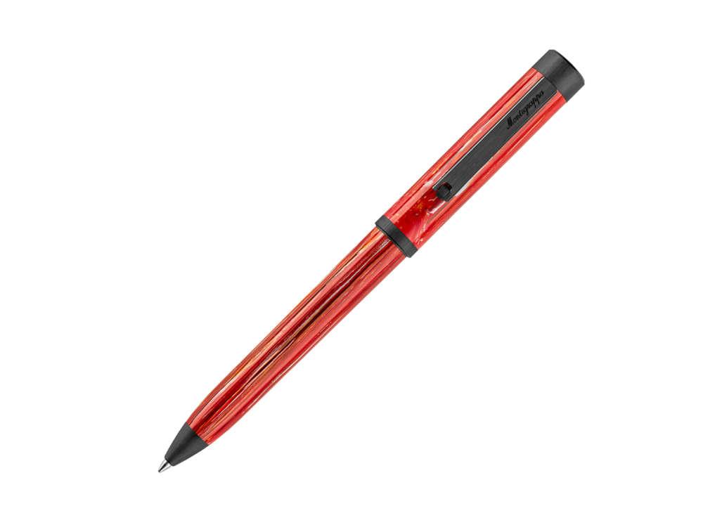 Stylo bille Montegrappa Zero Zodiac Aries, Rouge, Acier PVD, ISZEZBIC-R3