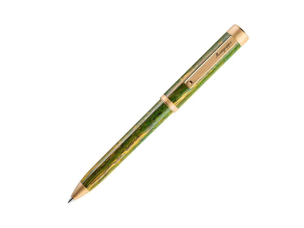 Stylo bille Montegrappa Zero Zodiac Gemini, Vert, Plaqué or, ISZEZBIY-G7