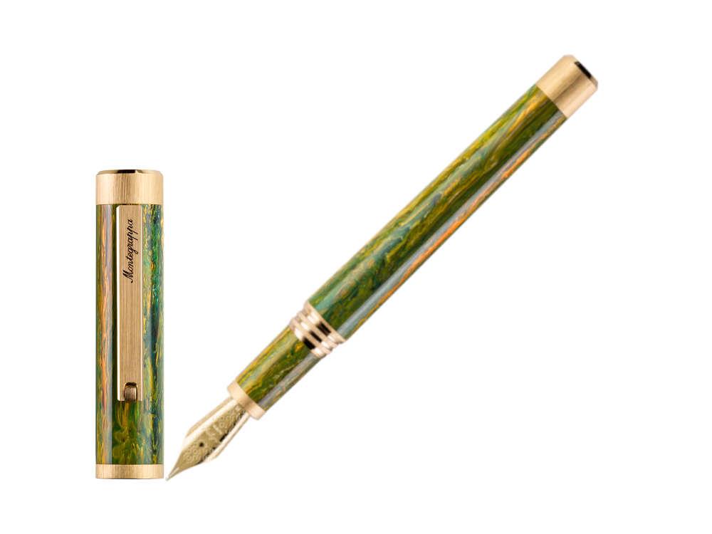 Stylo Plume Montegrappa Zero Zodiac Gemini, Acier, ISZEZ-IY-G7